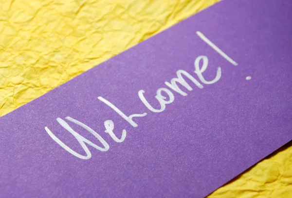 Welcome message — Stock Photo, Image