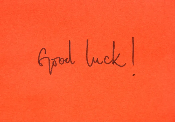 Good luck message — Stock Photo, Image