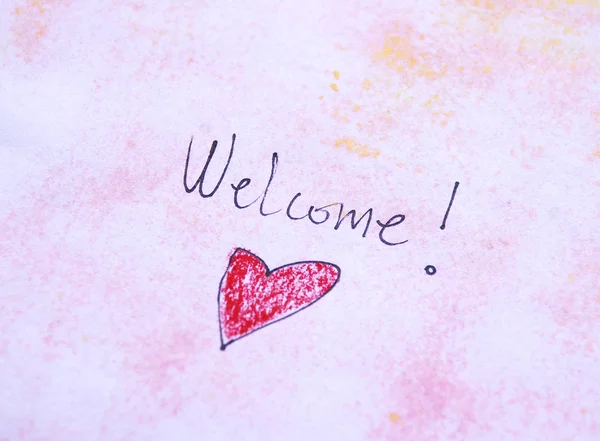 Welcome message — Stock Photo, Image