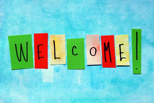 Welcome message — Stock Photo, Image