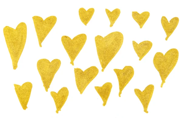 Gold hearts — Stock Photo, Image