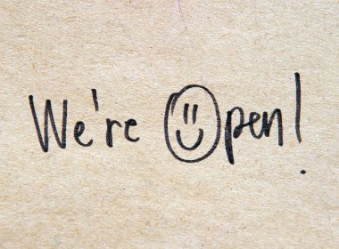 We are open clipart
