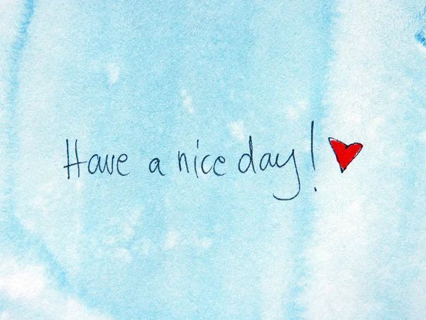 Удачного дня на голубом фоне — стоковое фото