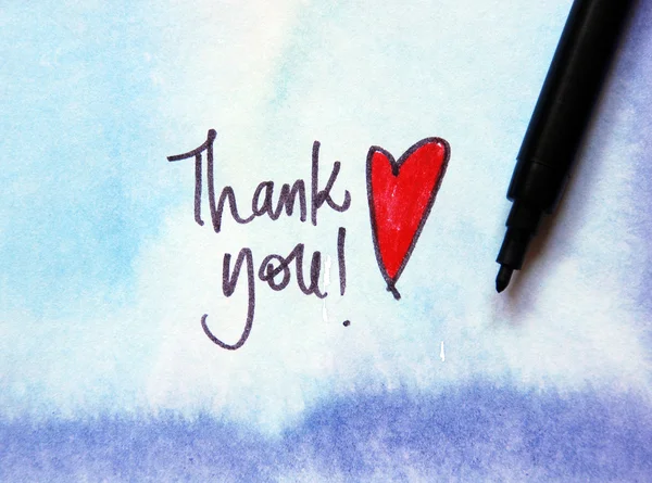 Thank you on blue — Stock Photo, Image