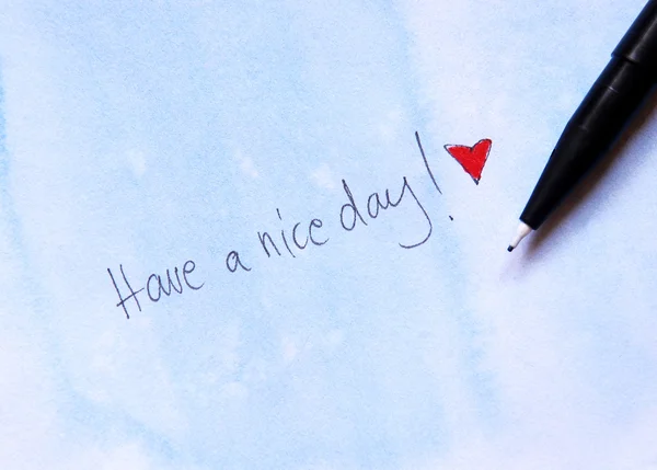 Have a nice day on blue — Stock Photo, Image