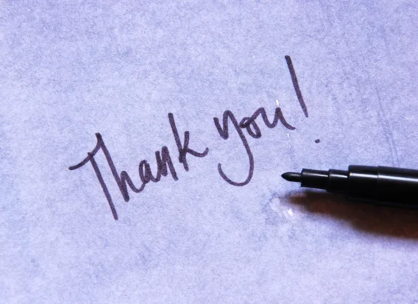 Thank you on violet — Stock Photo, Image