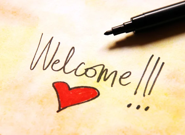 Welcome message — Stock Photo, Image