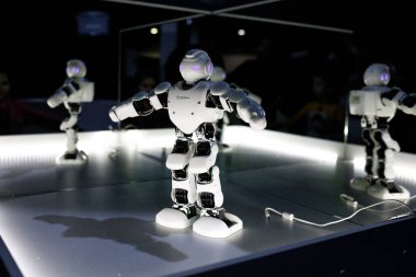 Robot Festivali - Robot UBITECH sergi standında. Almaty, Kazakistan - 19 Şubat 2022