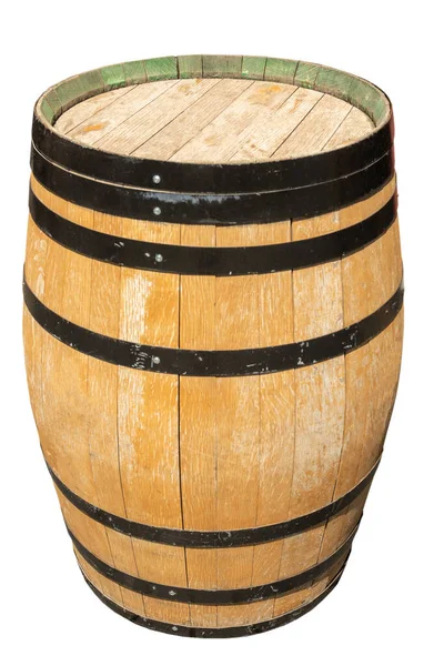 Old Wooden Beer Barrel Isolated White Background — Stock Fotó