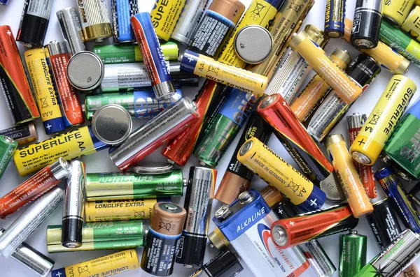 Batterie usate — Foto Stock
