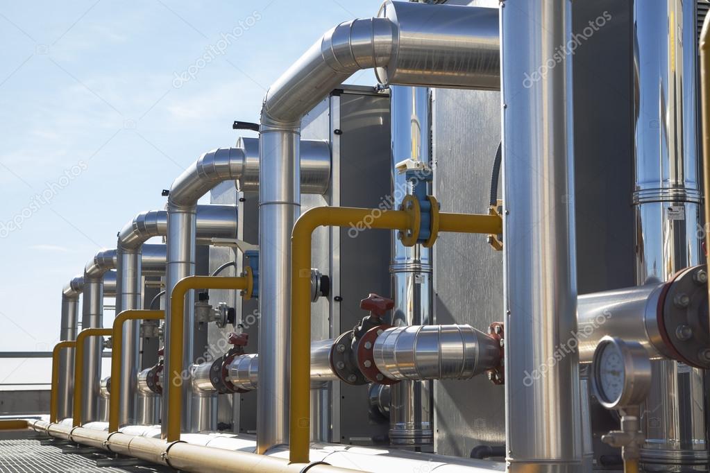 Pipes from the air conditioning system — Stock Photo © ulldellebre