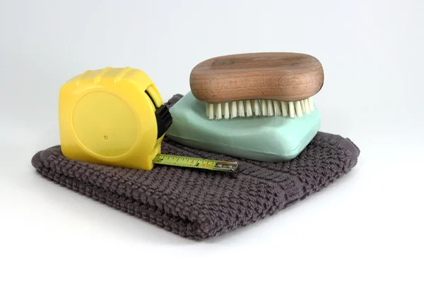 Construção Mens Limpar itens — Fotografia de Stock