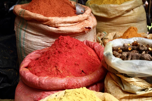 Bags of Spices in the Market — Stock Photo, Image
