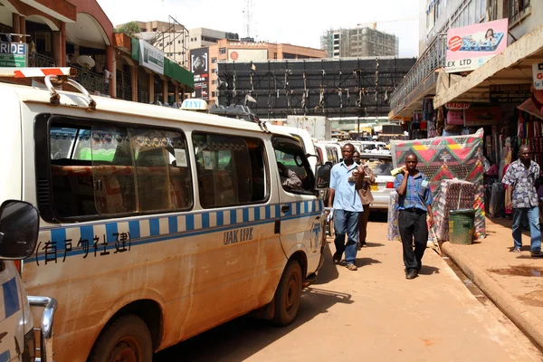 Linha de Táxi das Ruas Kampala — Fotografia de Stock