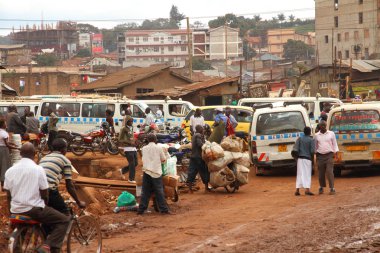 Side street life of Kampala clipart