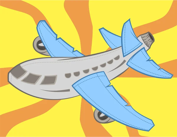 Illustration vector of airplane with background. — Stock Vector