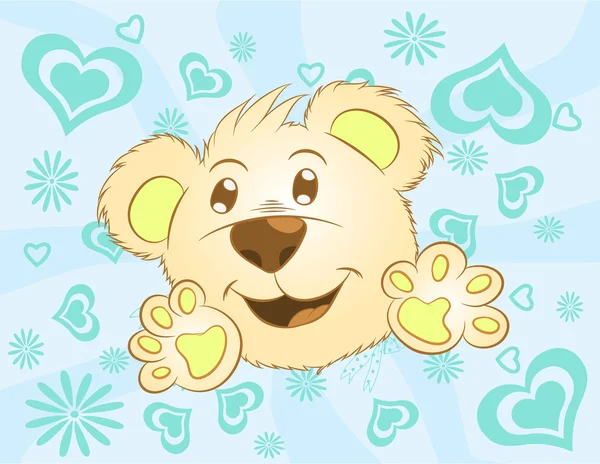 Illustration vector of fun cute bear — Stock Vector