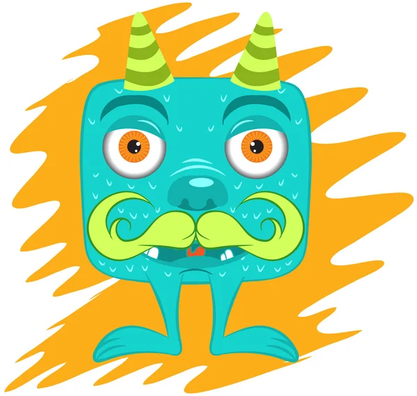 Ilustración vector de lindo pequeño monstruo — Vector de stock