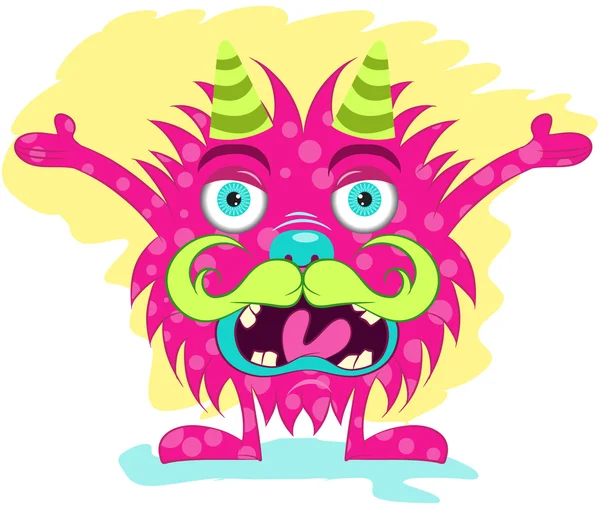 Illustratie vector van schattige kleine monster — Stockvector