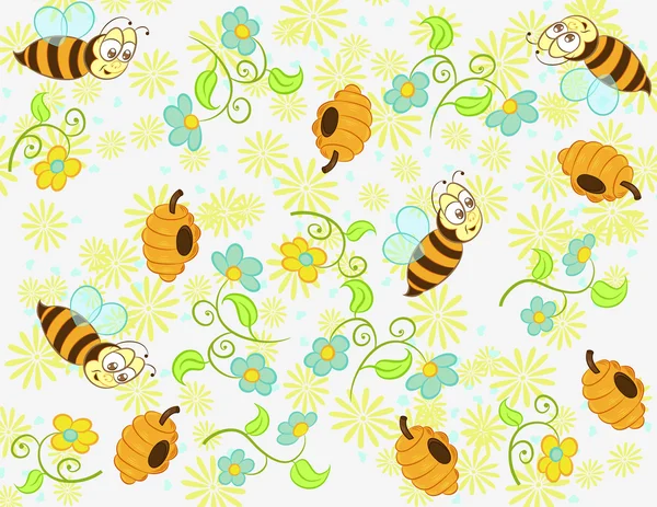 Seamless cute wallpaper pattern vector — Stock Vector