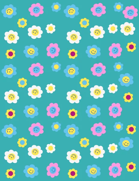 イラスト ベクトルまたはシームレスな春かわいい小さなヴィンテージの花、花パターン背景. — ストックベクタ