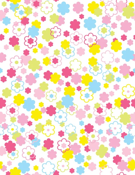 Illustration vector or seamless spring cute tiny vintage floral ,flower pattern background. — Stock Vector