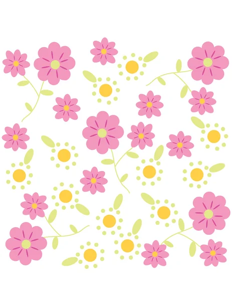 イラスト ベクトルまたはシームレスな春かわいい小さなヴィンテージの花、花パターン背景. — ストックベクタ