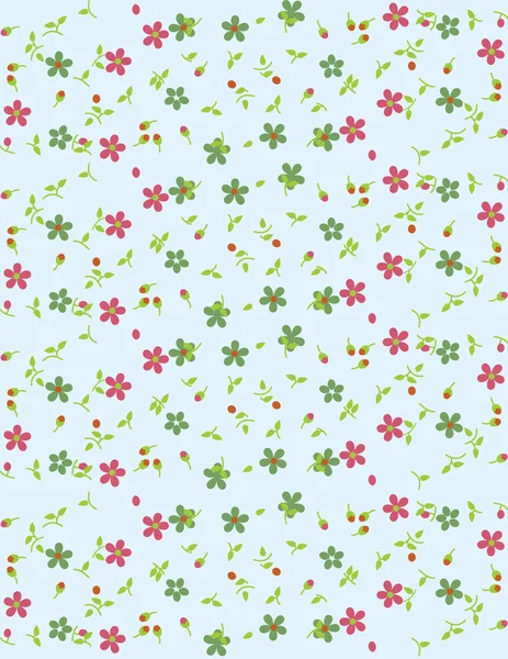 Ilustração vetor ou sem costura primavera bonito pequeno vintage floral, flor padrão fundo . — Vetor de Stock