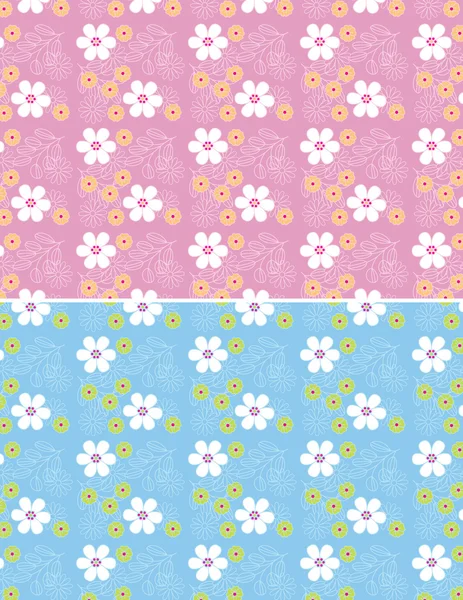 Ilustração vetor ou sem costura primavera bonito pequeno vintage floral, flor padrão fundo . — Vetor de Stock