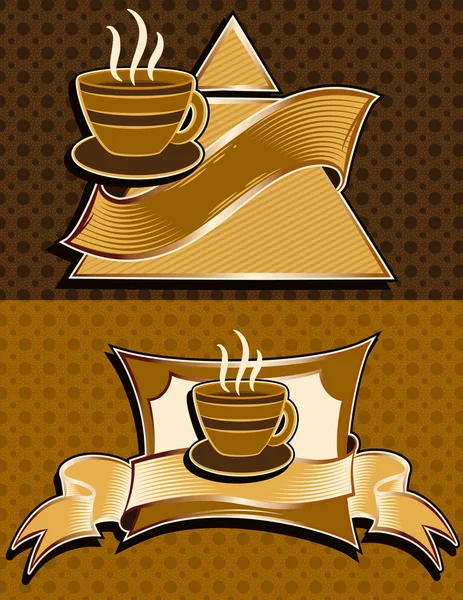 Illustration Vecteur Café et Restaurant menu étiquettes design — Image vectorielle