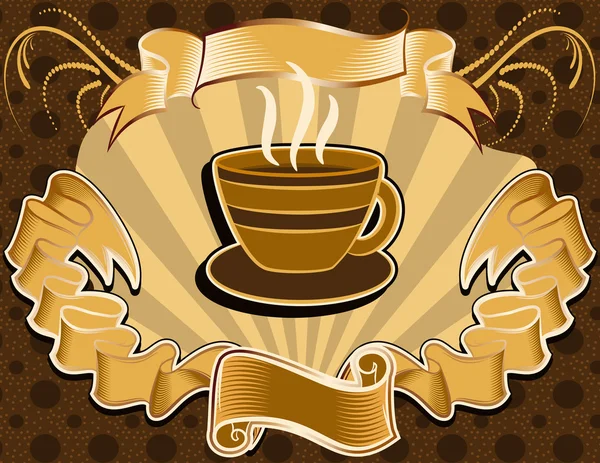 Illustration Vektor Kaffee und Restaurant Menü Etiketten Design — Stockvektor