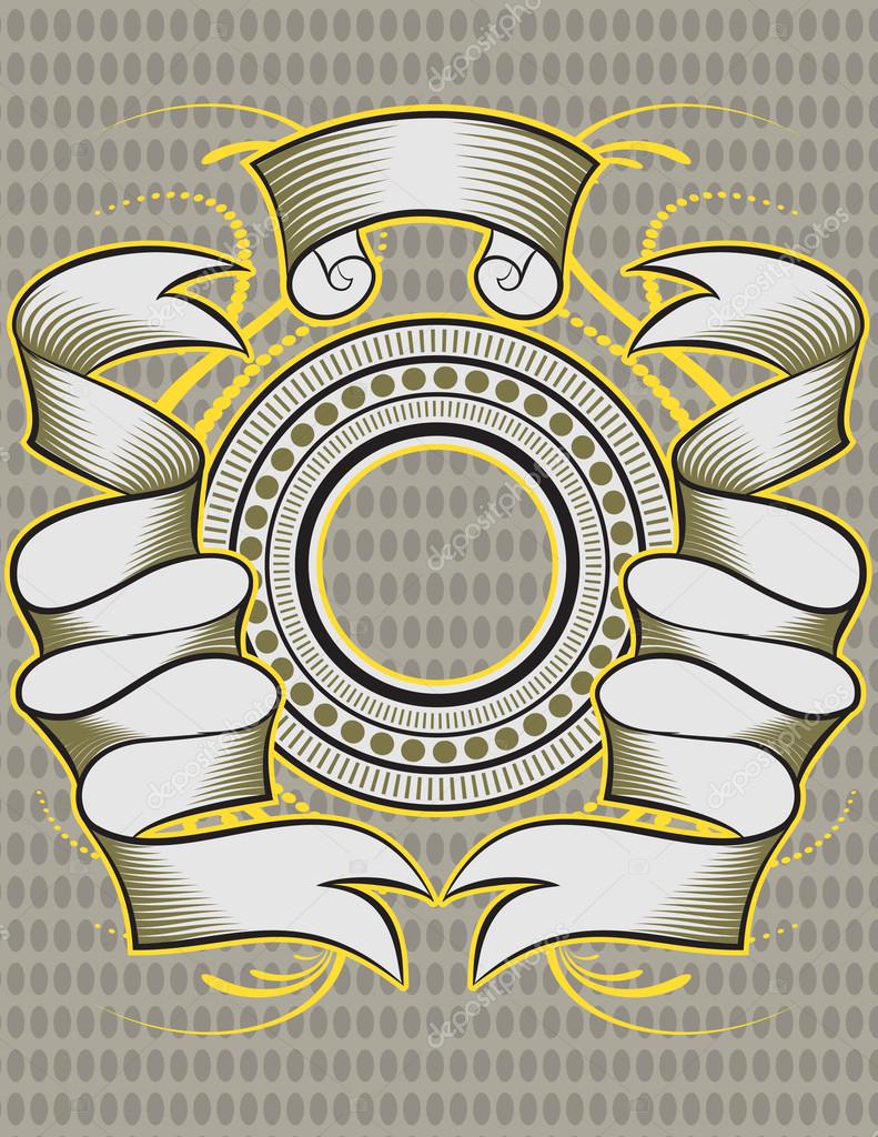 Illustration Vector Insignia designs set vector shields, laurel wreaths and ribbons