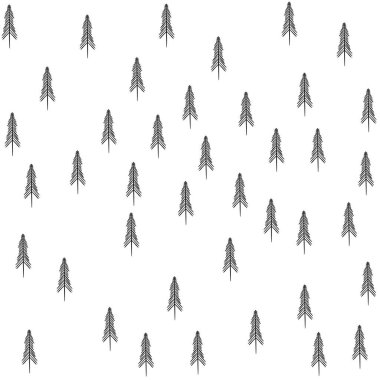 İki renk modayla ağaç deseni tasarımı