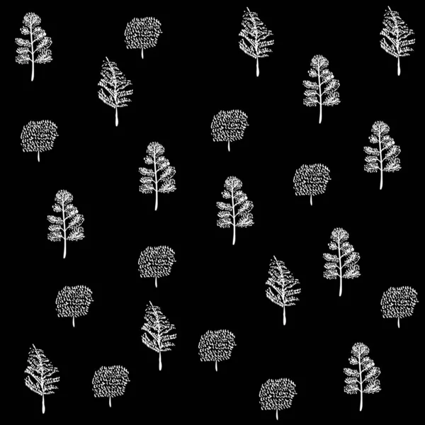 Дизайн Візерунка Дерева Двома Кольорами Стилю Моди — стоковий вектор
