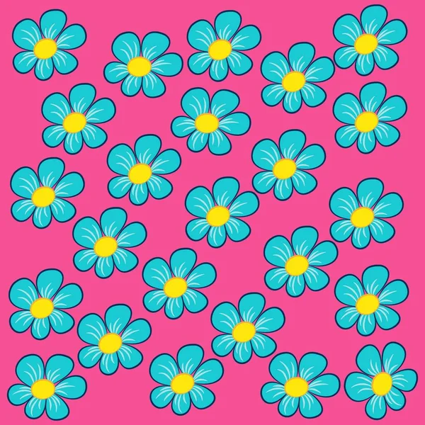 Patrón Flores Con Hojas Fondo Diseño Primavera Invierno — Archivo Imágenes Vectoriales