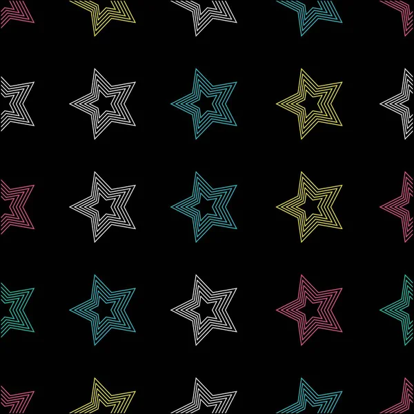 Ilustración Estrellas Con Colores Patrón Diseño Estilo Moda — Vector de stock