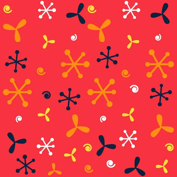 Abstrato Ilustração Flocos Neve Padrão Com Design Moda Fundo — Vetor de Stock