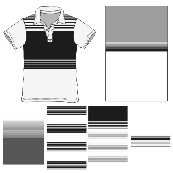 Ilustración Vector Silueta Cuello Camiseta — Archivo Imágenes Vectoriales