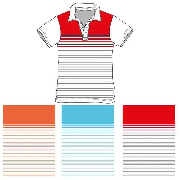 Ilustración Vector Silueta Cuello Camiseta — Vector de stock