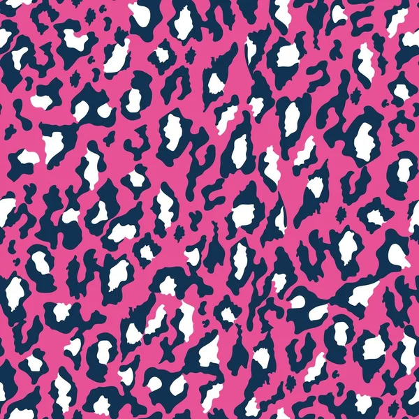 Padrão Ilustração Animal Print Com Cores Rosa Marinhas — Vetor de Stock