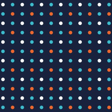 Renkli ve mavi arkaplan tasarımlı noktaların soyut deseni