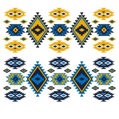 Beyaz arka plan moda tarzına sahip illüstrasyon vektörü etnik ve kabile tasarımı