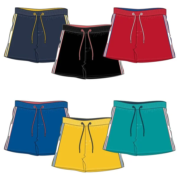 Çizim vektörü mayolu siluet adam renkli ve moda tasarımını engelliyor