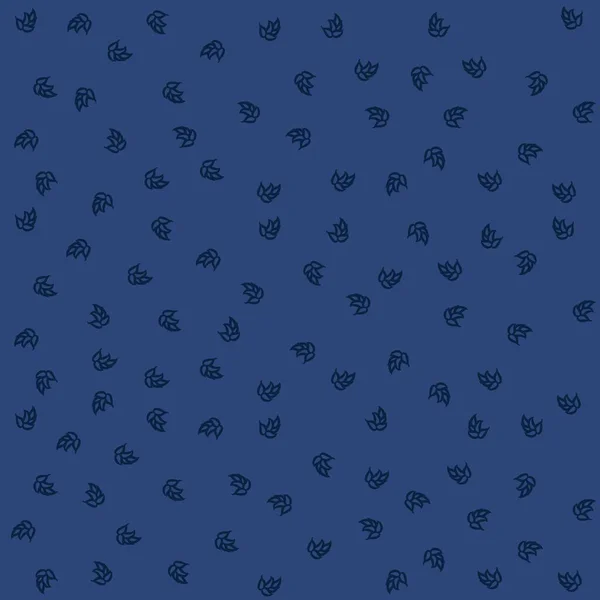 Illustration Pattern Tropical Leaves Indigo Colors Spring Summer Design — Wektor stockowy