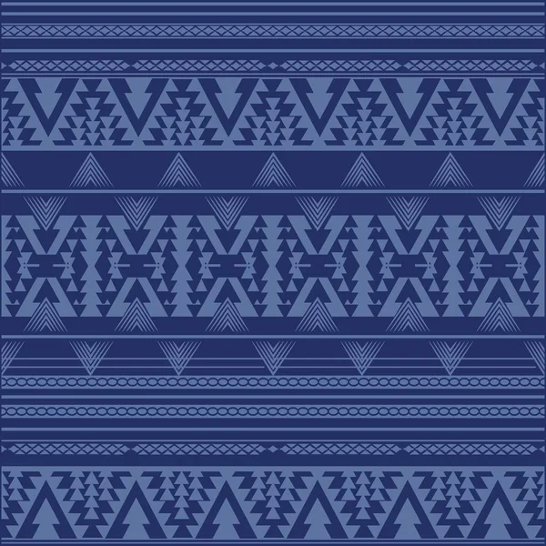 Ілюстрація Візерунок Племінний Дизайн Стилем Моди Індиго Джинсових Кольорів — стоковий вектор