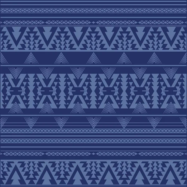 Illustration Pattern Tribal Design Indigo Denim Colors Fashion Style — Vetor de Stock