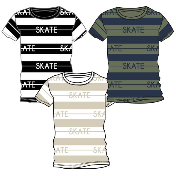 文字や線で都会的なスタイルでデザインしたTシャツのイラストシルエット夏の色 — ストックベクタ