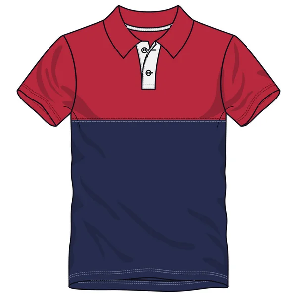 Ilustración Vector Camisa Con Dos Colores Fondo Estilo Moda — Vector de stock