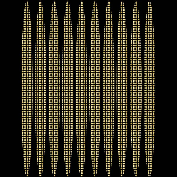 Узор Ткани Дизайн Блестками Золота Черного Фона Стиль Моды — стоковый вектор
