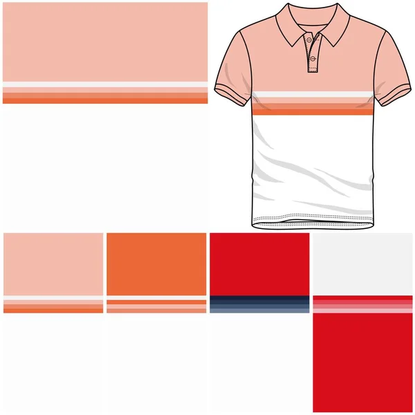 Polo Shirt Attrappe Design Für Fußballtrikots Fußballsets Golf Tennis Sportbekleidung — Stockvektor
